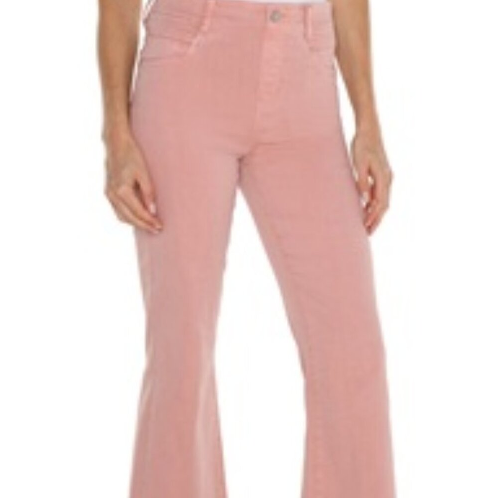 Liverpool Gia Glider Crop Flare w Back plt 25.5in